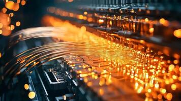 A close up of a machine with sparks coming out of it video