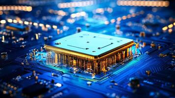 A close up of a computer chip on a circuit board video