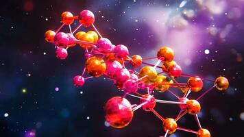 A 3D rendering of a molecular model of a molecule video