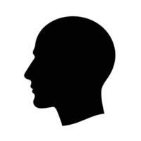 Silhouette of a man's head on a white background vector