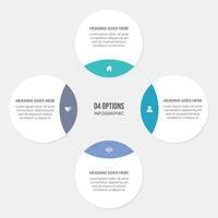 Circular Cycle Infographic Template Design With 4 Steps vector