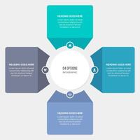 Four Options Steps Circle Infographic Template Design vector