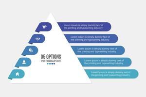 Hierarchy Pyramid Diagram Chart Infographic vector