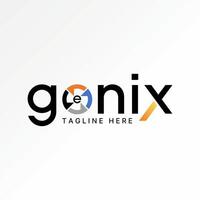 Logo design graphic concept creative premium stock initial O font fan blades latter Genix Genius word. Related to typography manufacture part vector