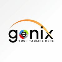 Logo design graphic concept creative premium stock initial O font business data driven performance latter Genix word. Related typography genius vector