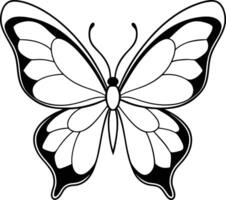 Simple Butterfly Linework vector