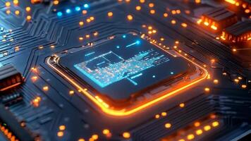 A close up of a computer chip on a circuit board video