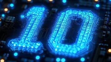 A close up of a circuit board with the number 20 on it video