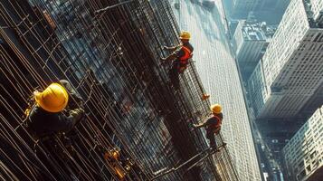 Construction Workers on a High-Rise Building photo