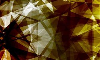 Fractal abstract color geometric polygon crystal. glass dark background. vector