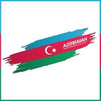 Azerbaijan Independence Day, with brush design and grunge effect on white background vector