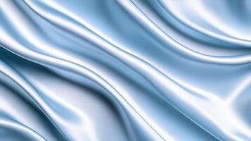 Soft white and pastel blue satin in smooth waves with subtle reflections delicate and serene abstract background ideal for Scandinavian Midsummer celebrations photo
