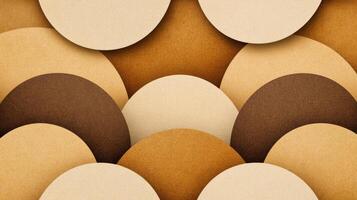 Overlapping paper textures in warm earth tones with simple geometric shapes and delicate line work photo