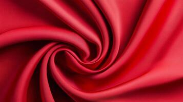 Dark ruby red fabric twisting into elegant spirals with soft highlights luxurious texture ideal for Christmas or New Year themes rich and festive background photo