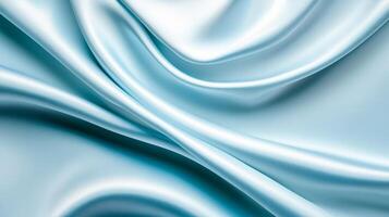 Soft white and pastel blue satin in smooth waves with subtle reflections delicate and serene abstract background ideal for Scandinavian Midsummer celebrations photo