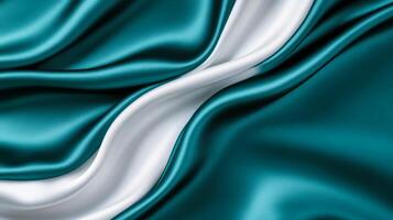 Dark teal and white fabric flowing in fluid waves elegant abstract background for HR Professionals Day calm and balanced reflecting harmony and organization photo