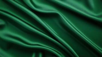 Deep forest green velvet folds with a luxurious sheen subtle hints of gold and shadows elegant abstract background perfect for Thanksgiving or holiday themes photo
