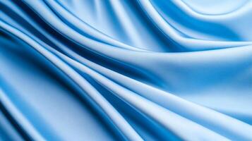 Light blue and white fabric flowing in smooth waves ideal for World Mental Health Day serene and peaceful abstract background promoting calmness and well being photo