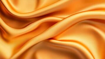 Warm golden fabric with subtle orange accents flowing in fluid curves abstract background symbolizing World Diabetes Day inviting and supportive tone photo