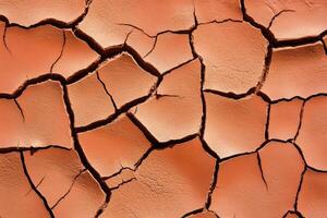 Closeup of dry cracked skin texture detailed with flaky patches and rough surface highlighting dehydration photo