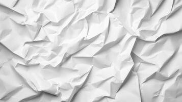 Softly crumpled paper background in light grey tones with subtle creases and folds for an organic texture photo