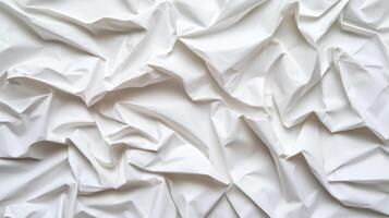 Softly crumpled paper background in light grey tones with subtle creases and folds for an organic texture photo