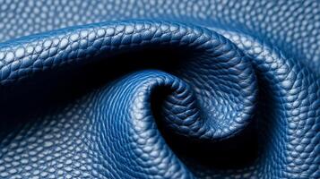 Cool steel blue leather with a fine pebble texture and soft matte finish capturing a frosty winter tone photo