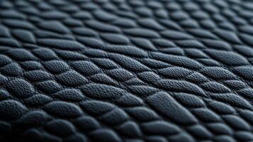 Deep charcoal grey leather with a subtle pebble grain and a slightly distressed surface in a detailed macro view photo