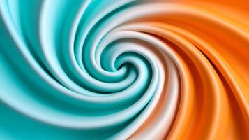 Kaleidoscopic fractal patterns swirling on a gradient from turquoise to burnt orange photo