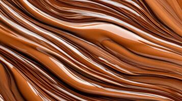 Marbled pattern of caramel and chestnut nail polish blending in rich swirls reminiscent of fall foliage photo