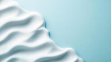 Soft white foundation mixed with hints of light blue creating a gradient reminiscent of snowy landscapes photo