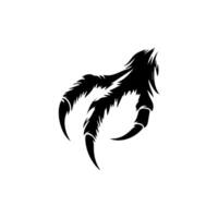 A black and white illustration of a claw vector