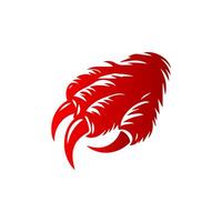 A red claw with claws on it vector