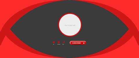 a red and black web page with a red eye vector