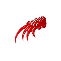 A red claw with claws on it vector