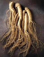 Lots of ginseng. ginseng Background Concept photo