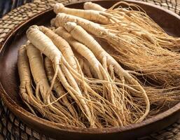 Lots of ginseng. ginseng Background Concept photo