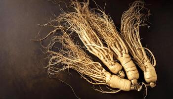 Lots of ginseng. ginseng Background Concept photo
