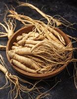 Lots of ginseng. ginseng Background Concept photo
