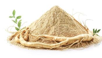 ginseng isolated on white background photo