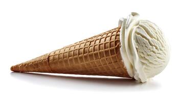 ice cream cone isolated on white background photo