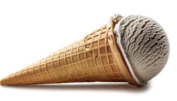 ice cream cone isolated on white background photo