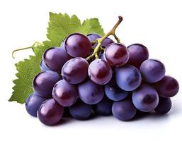 bunch of grapes isolated on white background photo