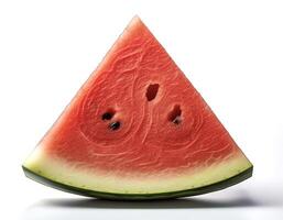 Fresh watermelon slice Isolated on white background photo