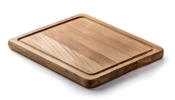 cutting board isolated on white background photo