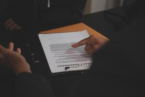 Law theme, gavel or mallet of the judge, lawyer enforcement officers, evidence-based cases taken into account in the court abount business, legislation. photo