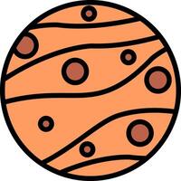 Mars Line Filled Icon vector