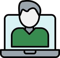 Avatar Line Filled Icon vector