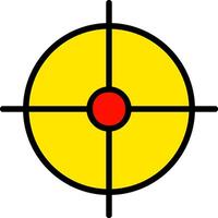 Objective Line Filled Icon vector