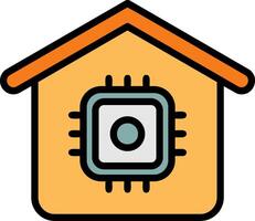 Cpu Line Filled Icon vector